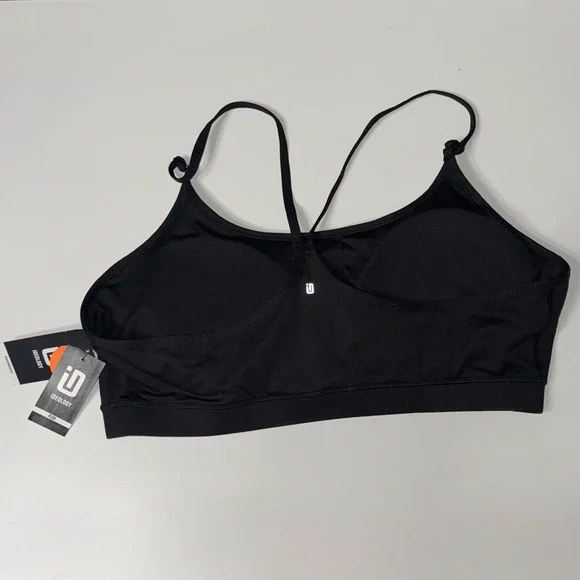 ideology 2x black sports bra | criss cross back | yoga + walking | nwt - Picture 3 of 6